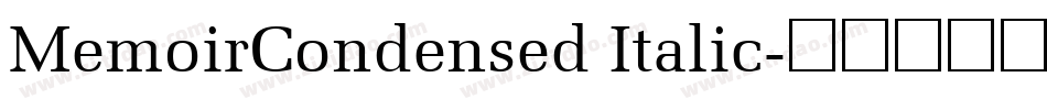 MemoirCondensed Italic字体转换